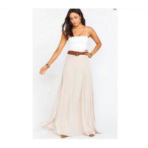 Show Me Your Mumu Weddings Princess Diana Stretch Ballgown Skirt Beige XXS